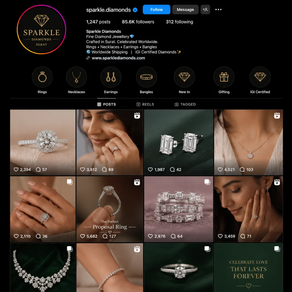 social media marketing for jewelry